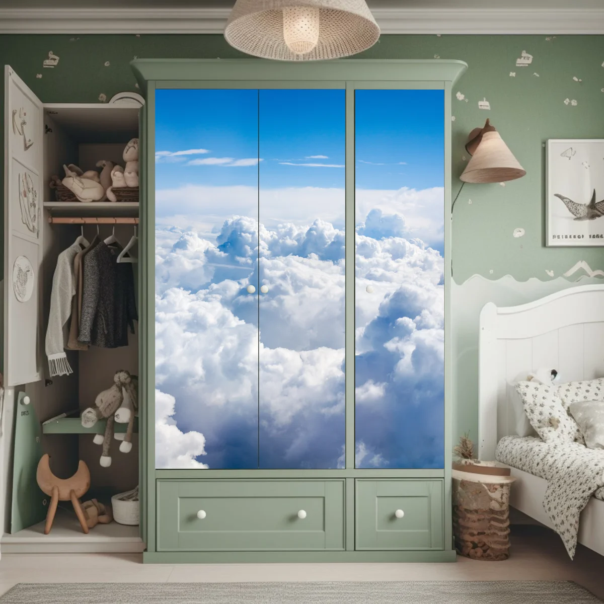 Schrankaufkleber ruhige wolkenlandschaft am blauen himmel Schrankaufkleber ruhige wolkenlandschaft am blauen himmel