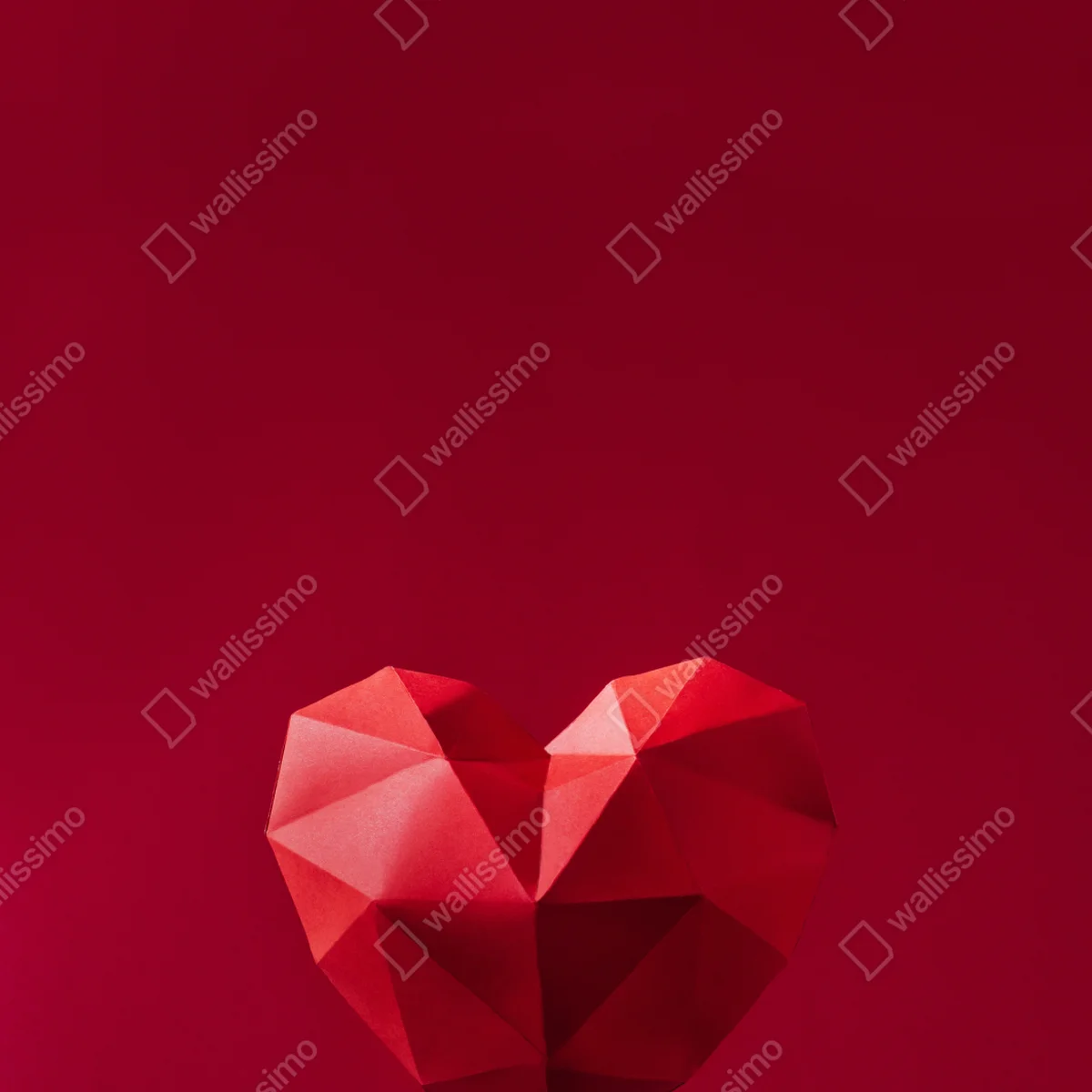 Poster geometrisches rotes papierherz Poster geometrisches rotes papierherz