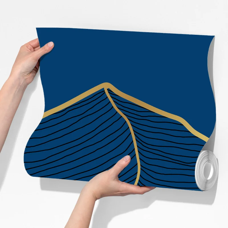 Fototapete goldene linien berglandschaft auf dunkelblauem hintergrund Fototapete goldene linien berglandschaft auf dunkelblauem hintergrund