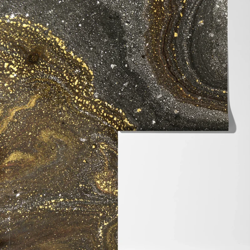 Fototapete gold-schwarzer marmorwirbel Fototapete gold-schwarzer marmorwirbel