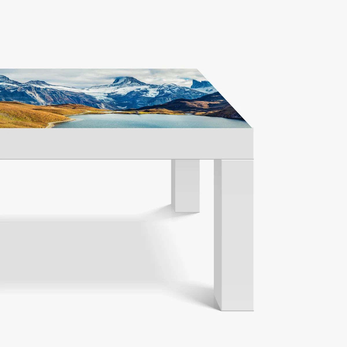 Tischaufkleber und Schreibtischaufkleber morgendliche aussicht am Bachalpsee, Schweizer Alpen Tischaufkleber und Schreibtischaufkleber morgendliche aussicht am Bachalpsee, Schweizer Alpen