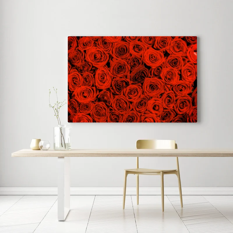 Leinwandbild prächtiger strauß roter rosen Leinwandbild prächtiger strauß roter rosen