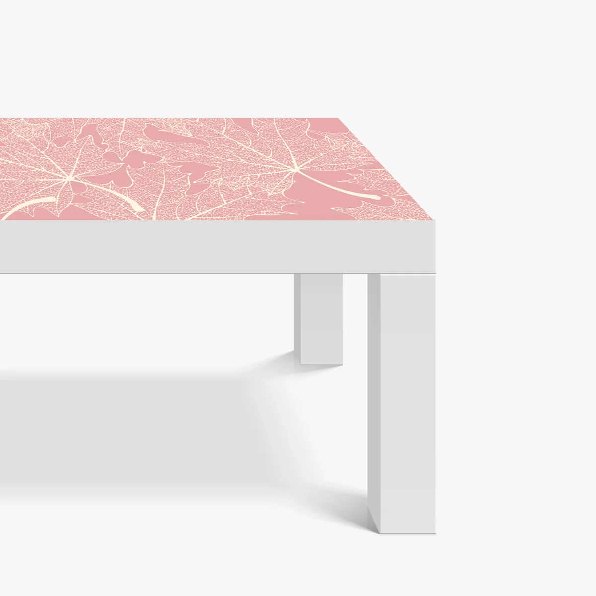 Tischaufkleber und Schreibtischaufkleber zartes rosa blattmuster Tischaufkleber und Schreibtischaufkleber zartes rosa blattmuster