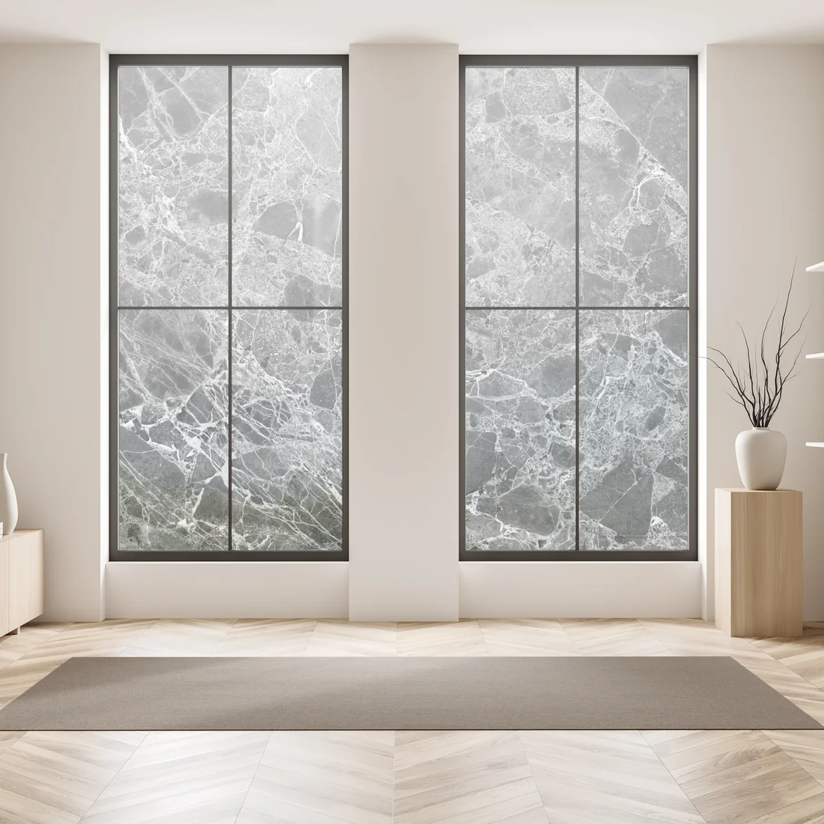 Fensteraufkleber monochrome marmortextur Fensteraufkleber monochrome marmortextur