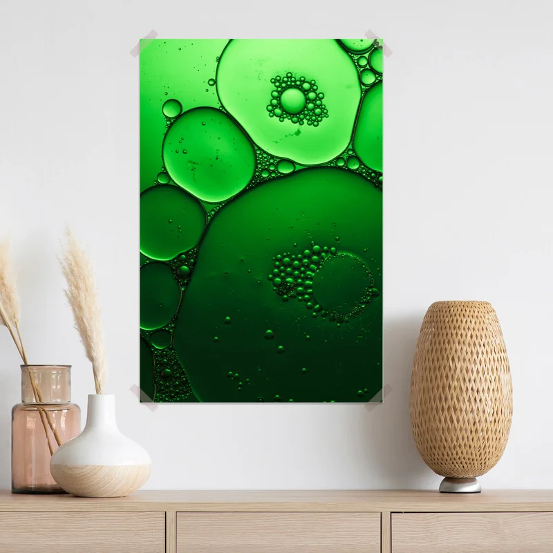 Poster grüne blasen abstrakte komposition Poster grüne blasen abstrakte komposition