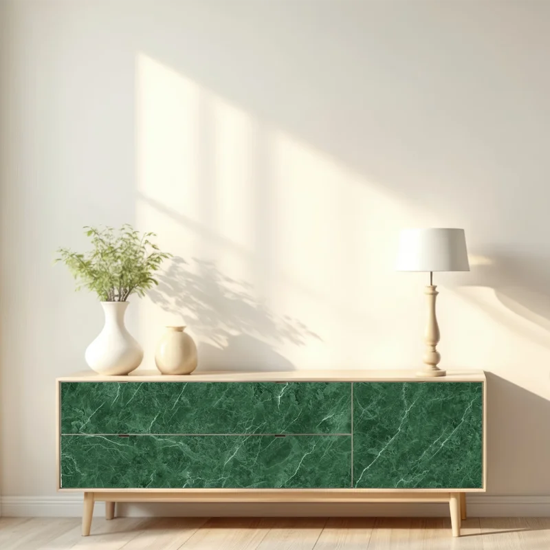 Repositionierbarer Aufkleber grüne marmortextur