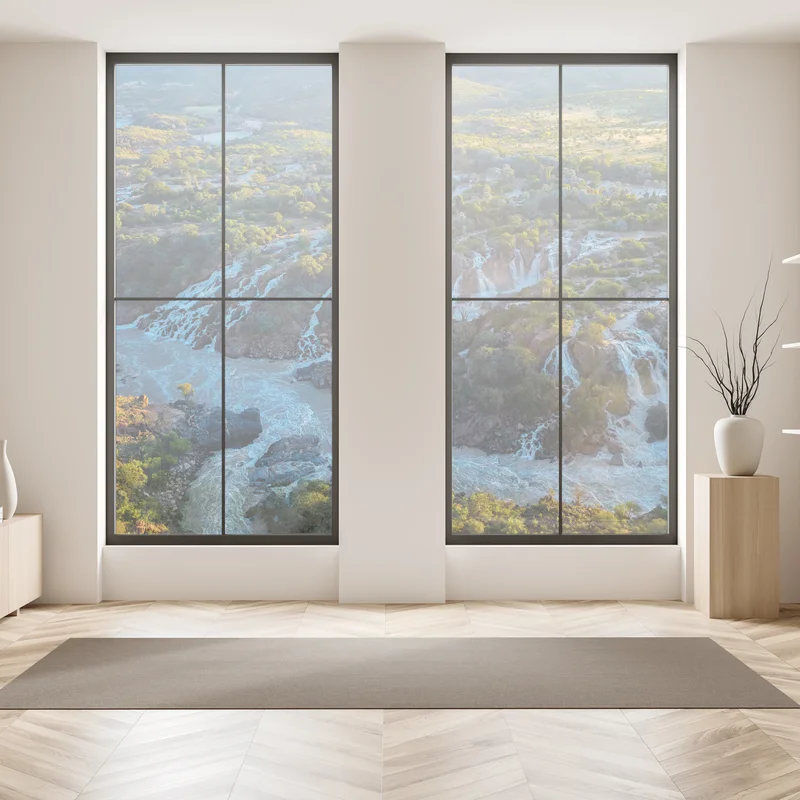 Fensteraufkleber sonnenaufgang bei Epupa Falls am Kunene