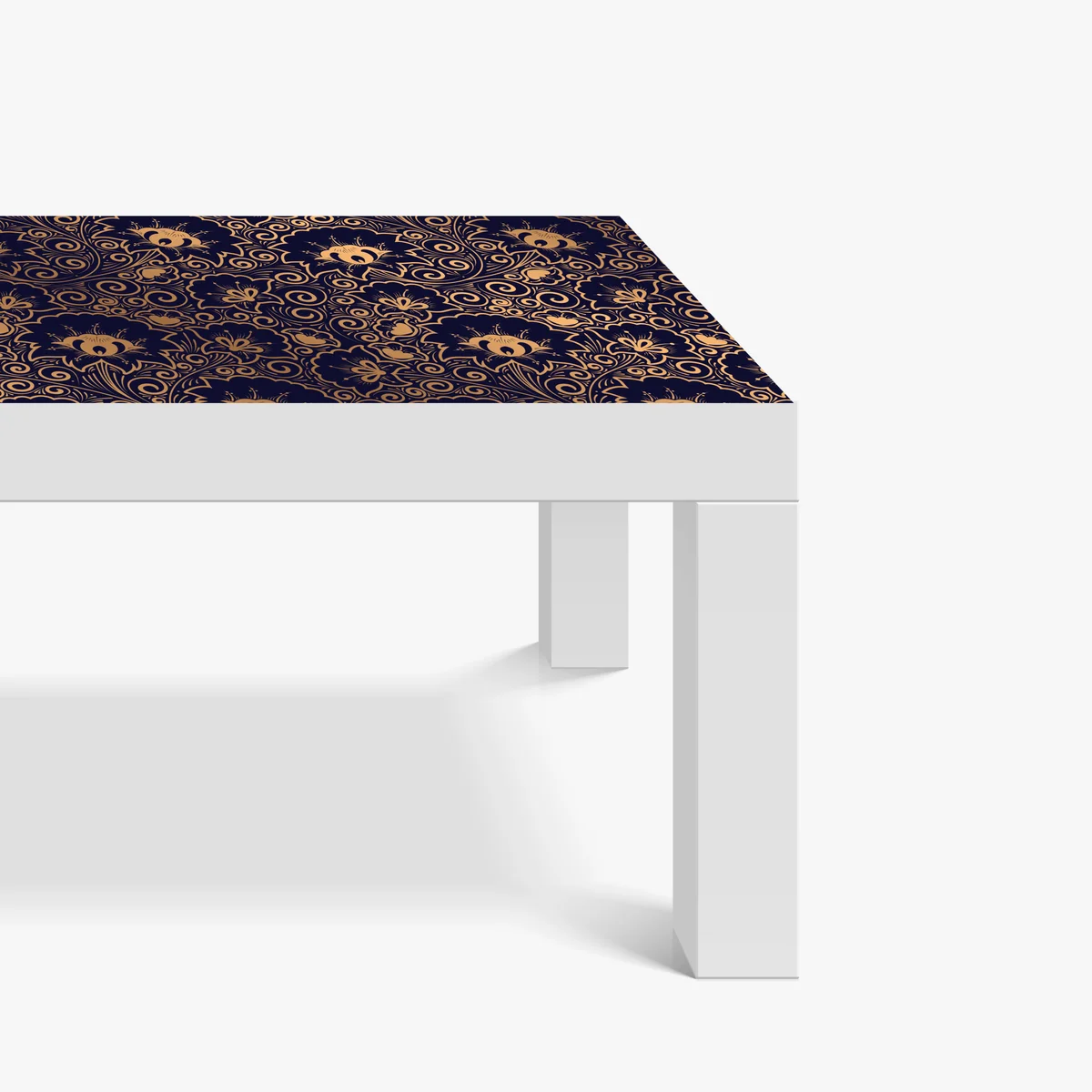 Tischaufkleber und Schreibtischaufkleber luxuriöses goldenes blumenmuster auf dunklem hintergrund Tischaufkleber und Schreibtischaufkleber luxuriöses goldenes blumenmuster auf dunklem hintergrund