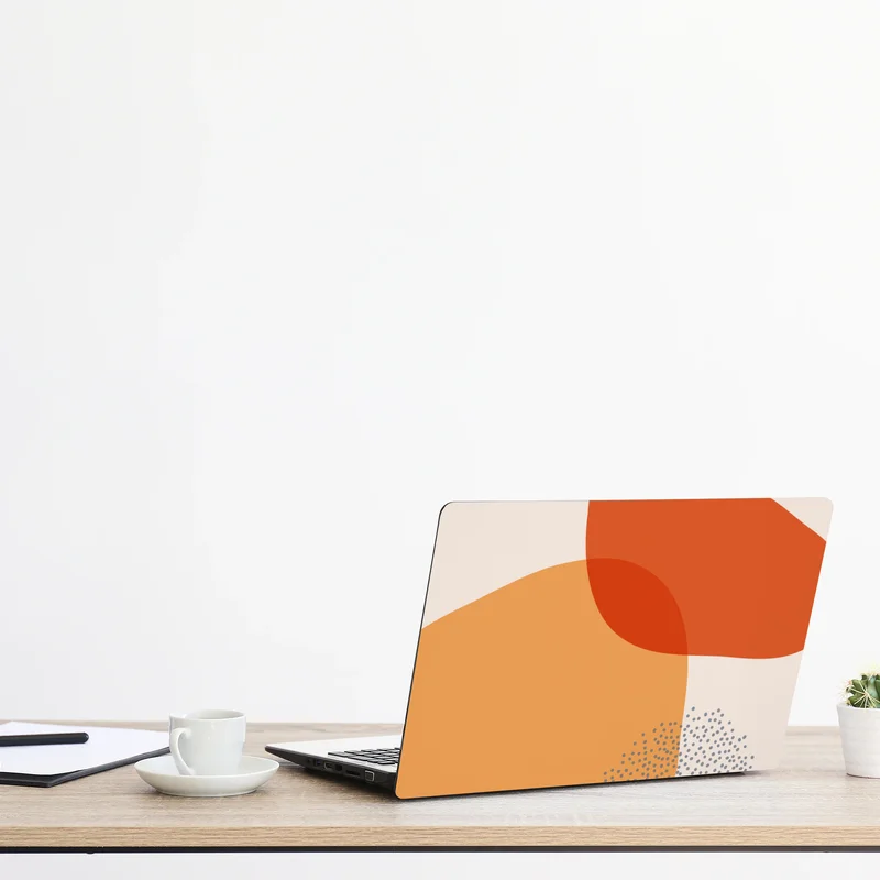 Naklejka na laptopa ciepłe abstrakcyjne formy