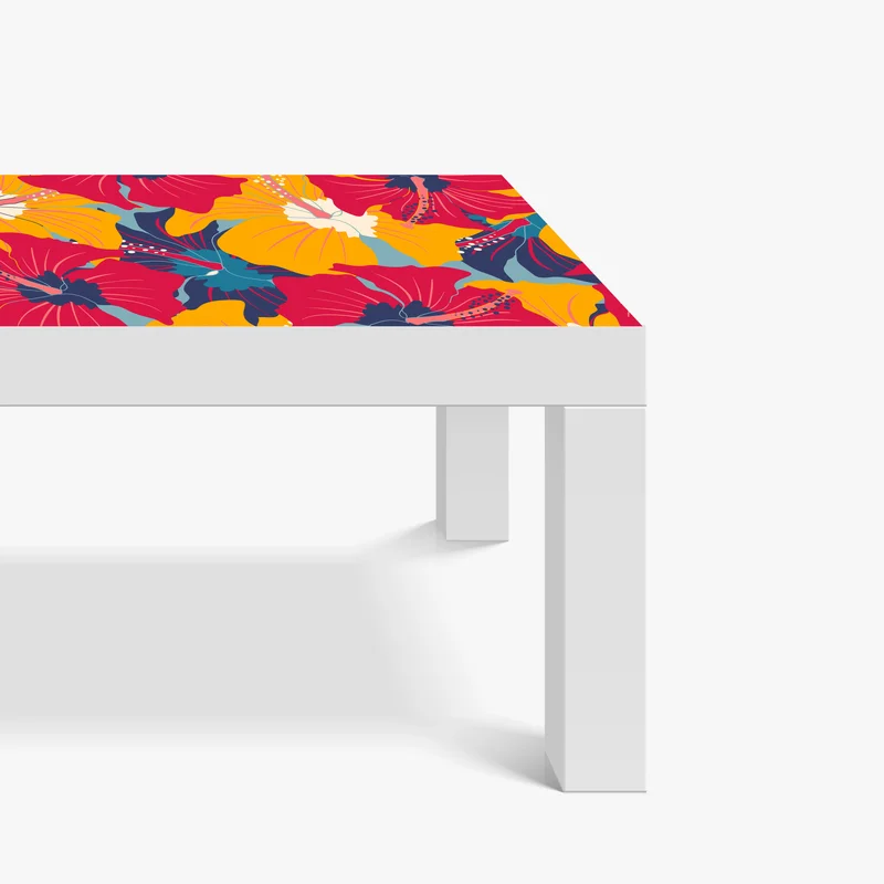 Tischaufkleber und Schreibtischaufkleber lebhaftes hibiskusmuster Tischaufkleber und Schreibtischaufkleber lebhaftes hibiskusmuster