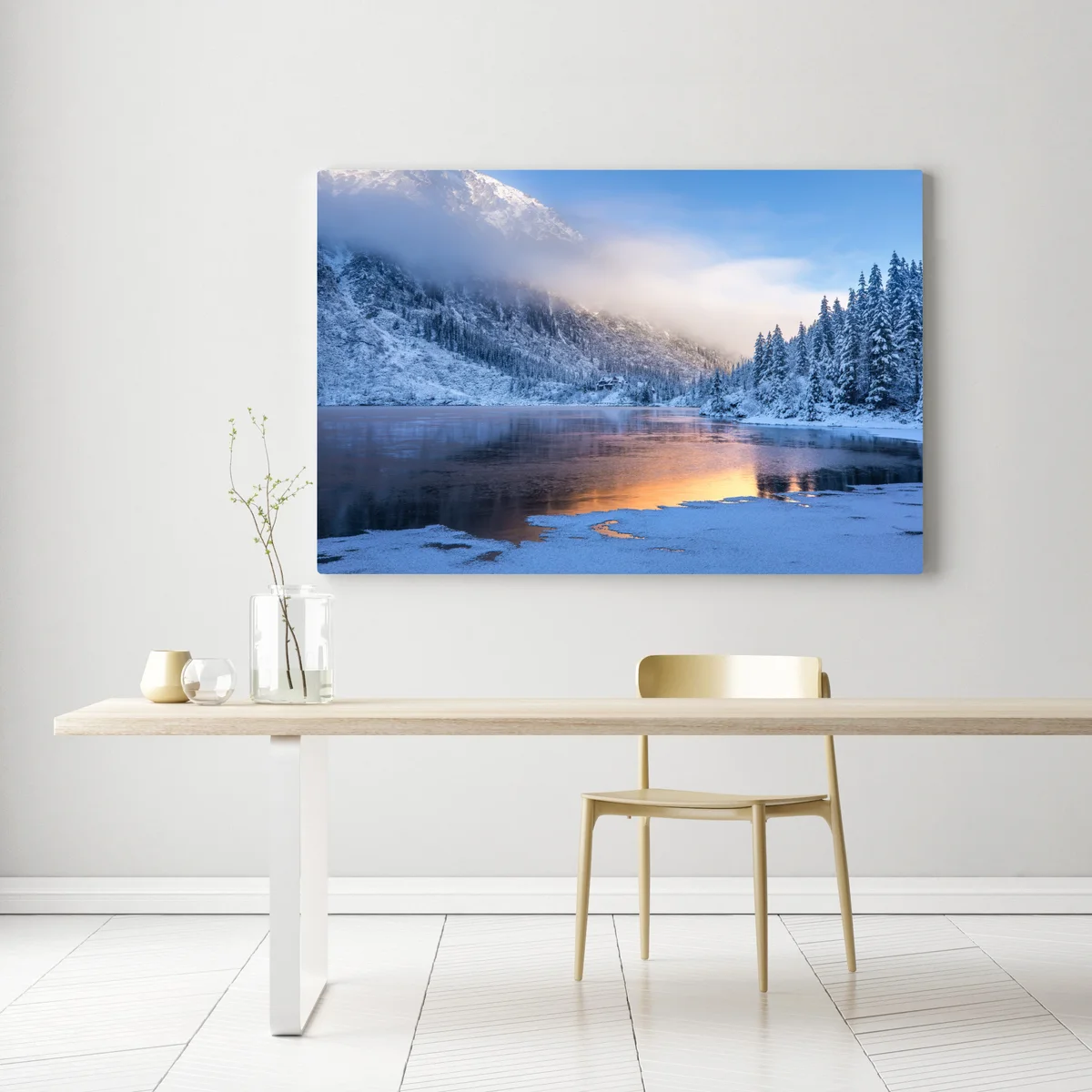 Leinwandbild winterlicher sonnenaufgang in der Hohen Tatra Leinwandbild winterlicher sonnenaufgang in der Hohen Tatra