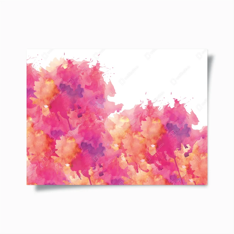 Poster rosa aquarell blumen abstrakt • Poster bei Wallnifity® Poster rosa aquarell blumen abstrakt • Poster bei Wallnifity®