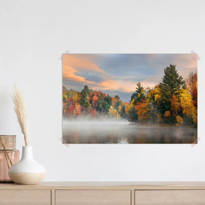 Poster nebliger herbstmorgen in Stowe Poster nebliger herbstmorgen in Stowe