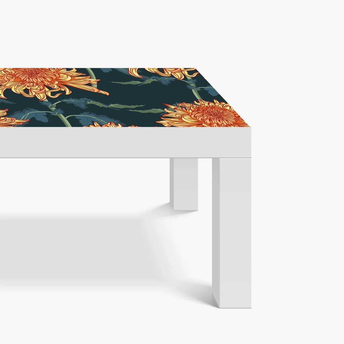 Tischaufkleber und Schreibtischaufkleber goldene chrysantheme botanisches muster Tischaufkleber und Schreibtischaufkleber goldene chrysantheme botanisches muster