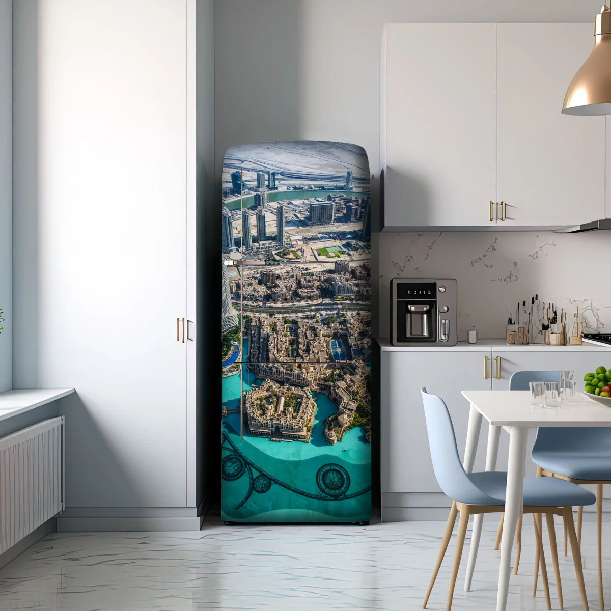 Kühlschrankaufkleber luftaufnahme von Downtown Dubai Kühlschrankaufkleber luftaufnahme von Downtown Dubai