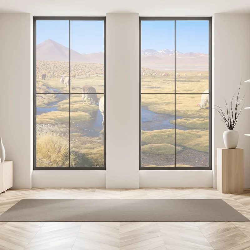 Fensteraufkleber lama auf dem altiplano der Anden