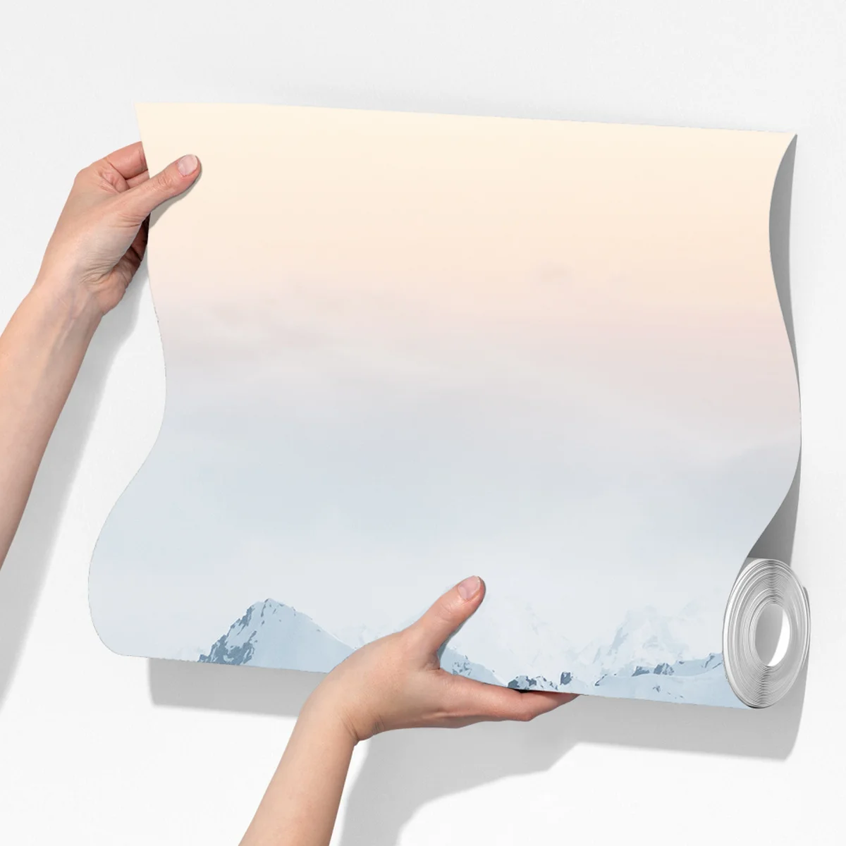 Fototapete verschneite gipfel des Kaukasus im dämmerlicht Fototapete verschneite gipfel des Kaukasus im dämmerlicht