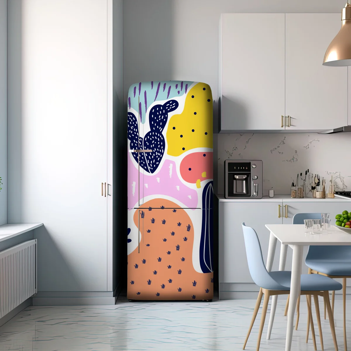 Kühlschrankaufkleber verspieltes abstraktes botanikmuster Kühlschrankaufkleber verspieltes abstraktes botanikmuster