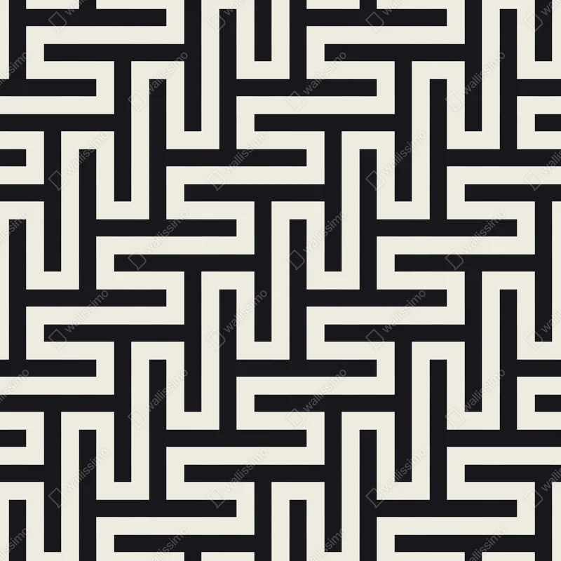 Poster geometrisches labyrinthmuster in beige und schwarz Poster geometrisches labyrinthmuster in beige und schwarz