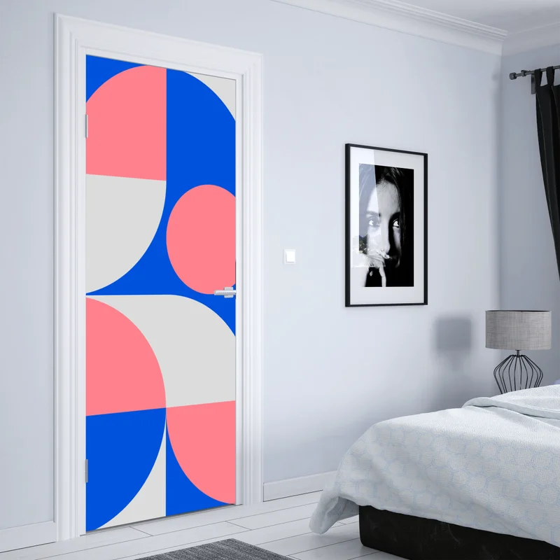 Türaufkleber skandinavische geometrische komposition