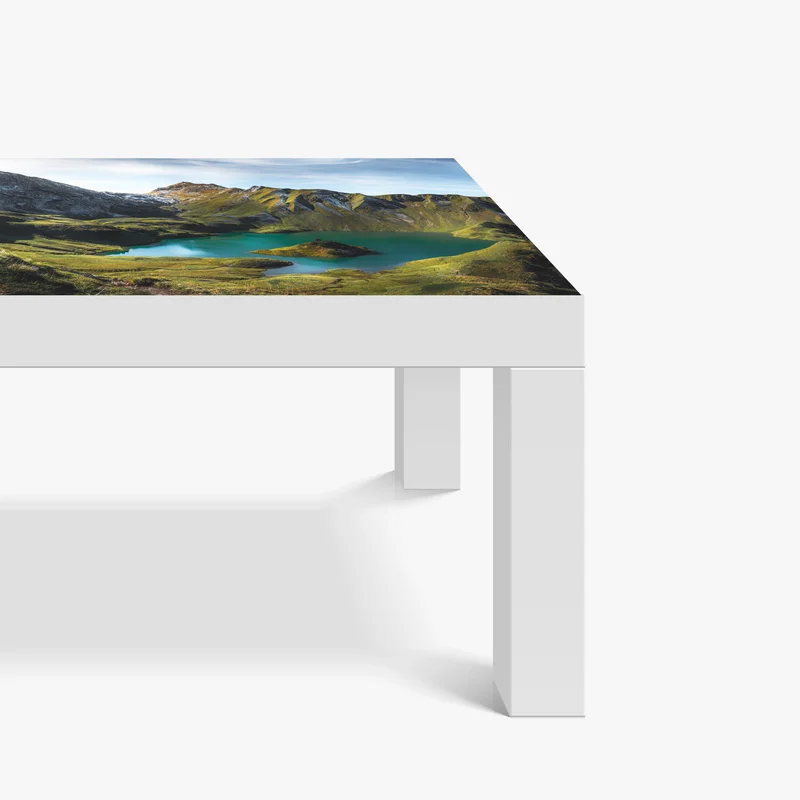 Tischaufkleber und Schreibtischaufkleber türkises seeidyll am Schrecksee, Bayern Tischaufkleber und Schreibtischaufkleber türkises seeidyll am Schrecksee, Bayern