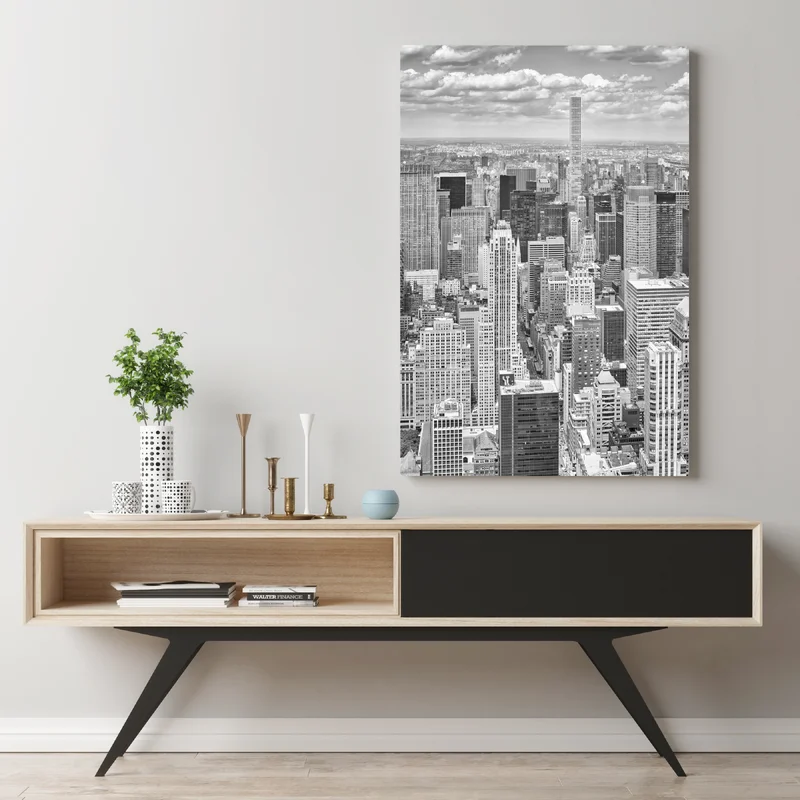Leinwandbild panorama von New York in schwarzweiß Leinwandbild panorama von New York in schwarzweiß