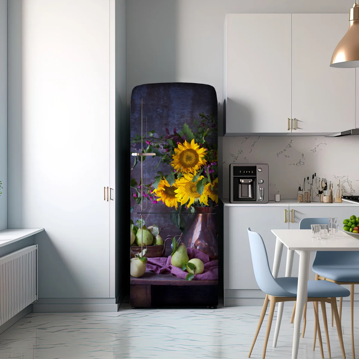 Kühlschrankaufkleber sonnenblumen und birnen stilleben Kühlschrankaufkleber sonnenblumen und birnen stilleben