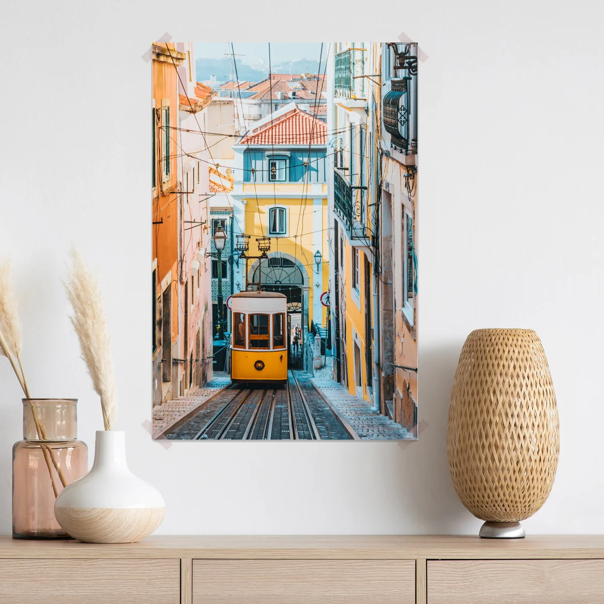 Poster lebendige bica straßenbahn in Lissabon Poster lebendige bica straßenbahn in Lissabon