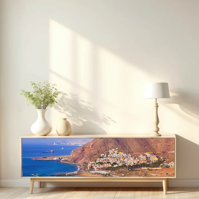 Repositionierbarer Aufkleber strandmotiv Playa de Las Teresitas, Teneriffa