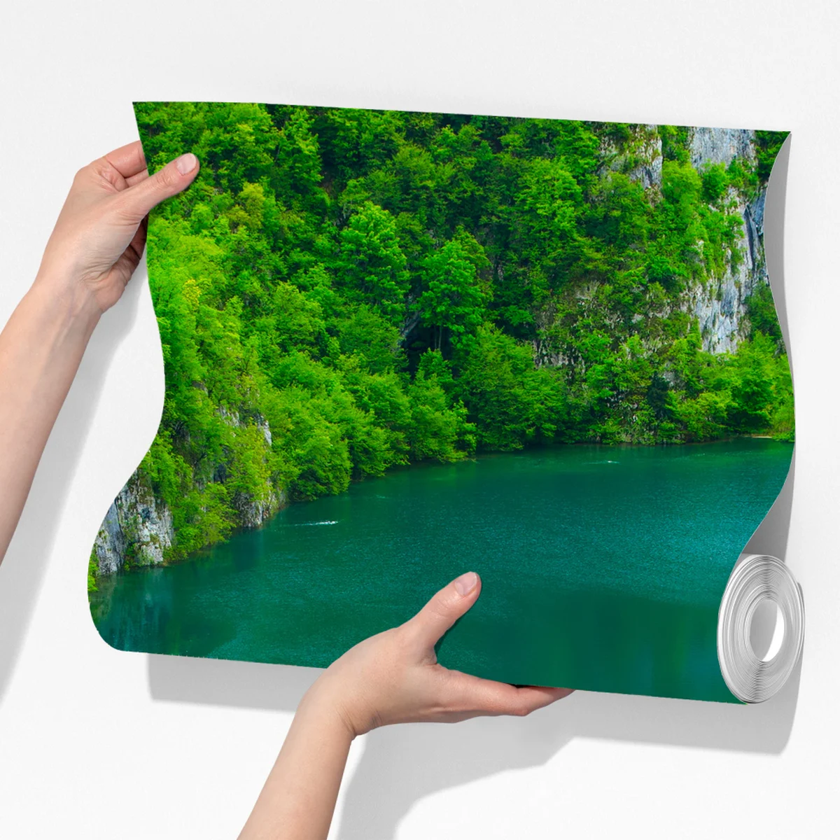 Fototapete üppiger wasserfall und türkise seen Fototapete üppiger wasserfall und türkise seen