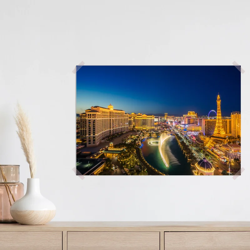 Poster Las Vegas skyline bei nacht Poster Las Vegas skyline bei nacht