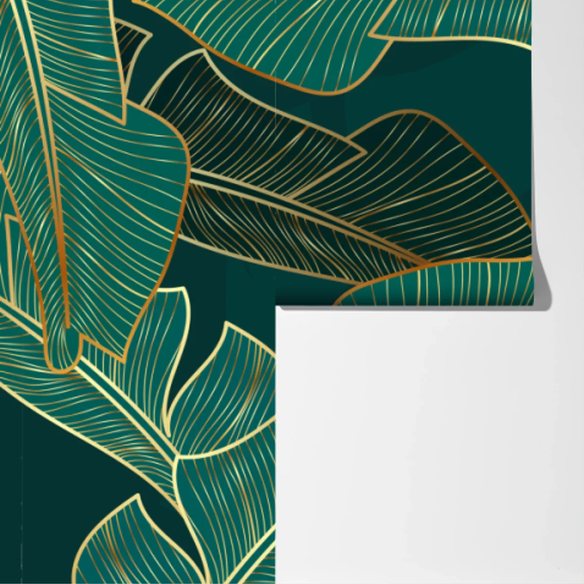 Fototapeta złote tropikalne liście bananowca Fototapeta złote tropikalne liście bananowca