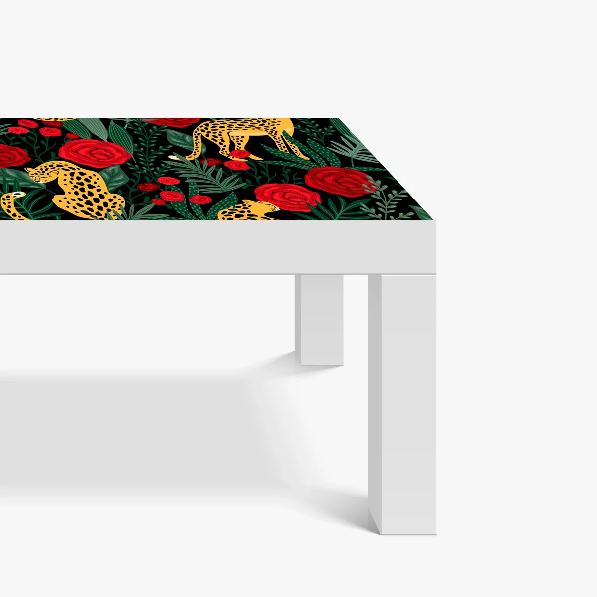 Tischaufkleber und Schreibtischaufkleber exotisches muster mit leoparden und rosen Tischaufkleber und Schreibtischaufkleber exotisches muster mit leoparden und rosen