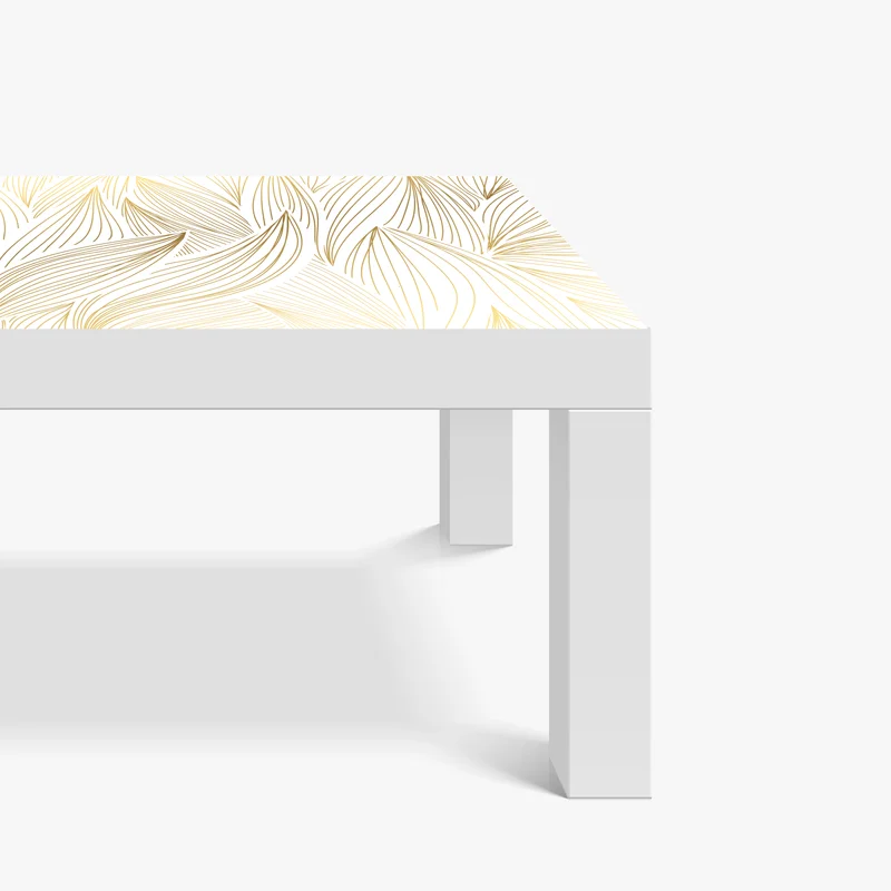 Tischaufkleber und Schreibtischaufkleber goldene blattlinien