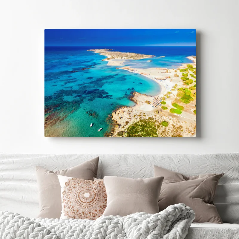 Leinwandbild Elafonissi strand, Kreta türkis lagune Leinwandbild Elafonissi strand, Kreta türkis lagune