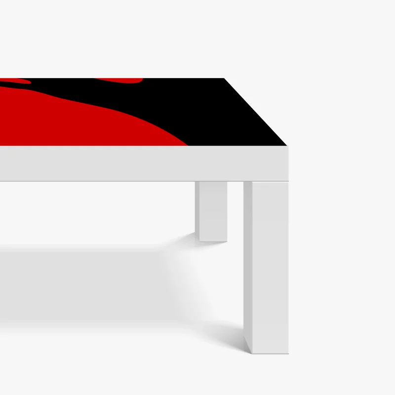 Tischaufkleber und Schreibtischaufkleber kräftige rot-schwarze silhouette
