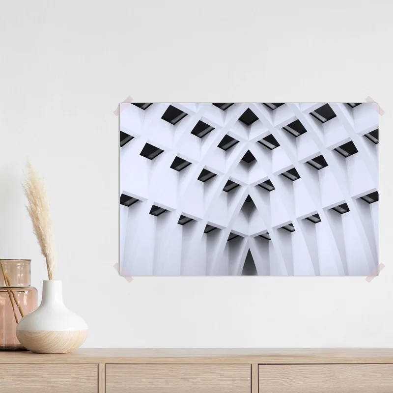 Poster geometrisches gewölbtes deckenmuster Poster geometrisches gewölbtes deckenmuster