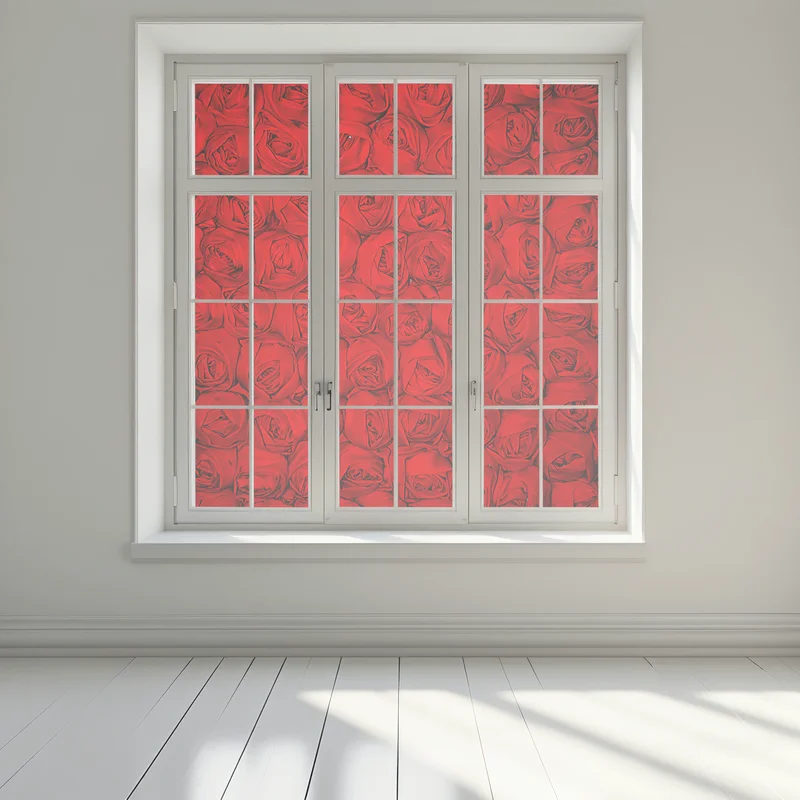 Fensteraufkleber endlose rote rosen Fensteraufkleber endlose rote rosen