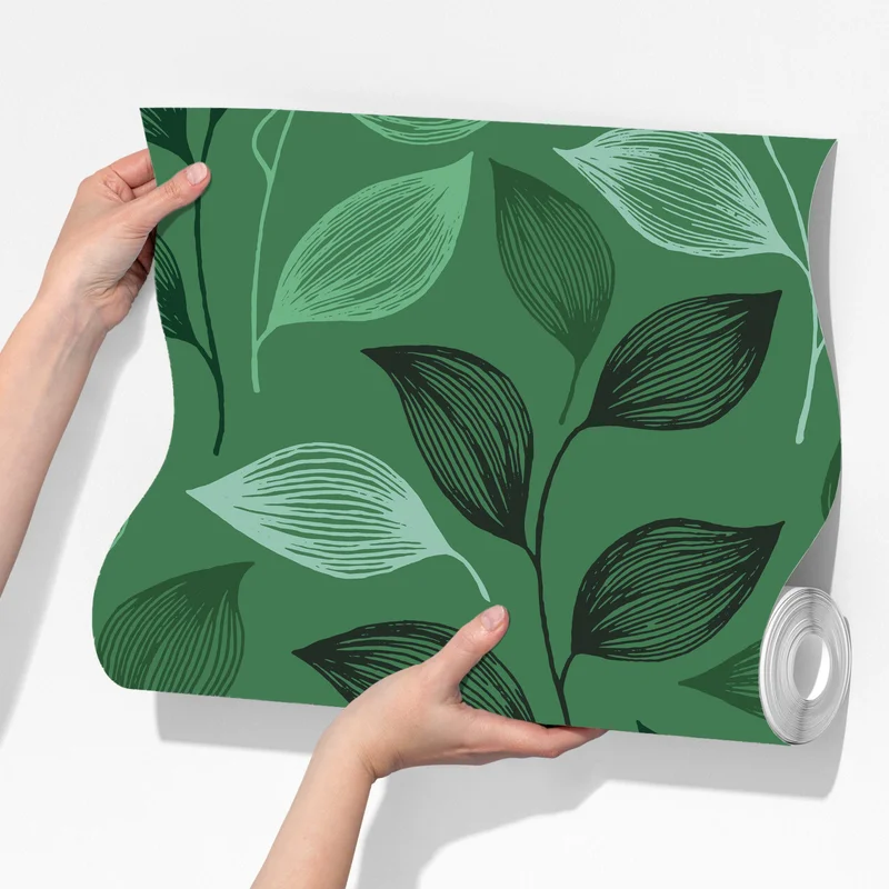 Fototapete grünes botanisches blättermuster Fototapete grünes botanisches blättermuster