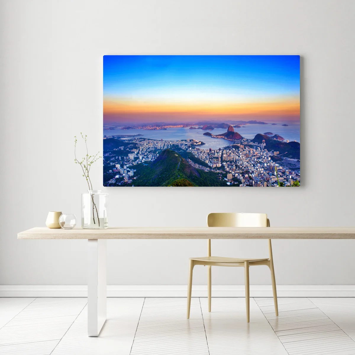 Leinwandbild panorama von Rio de Janeiro bei sonnenuntergang Leinwandbild panorama von Rio de Janeiro bei sonnenuntergang