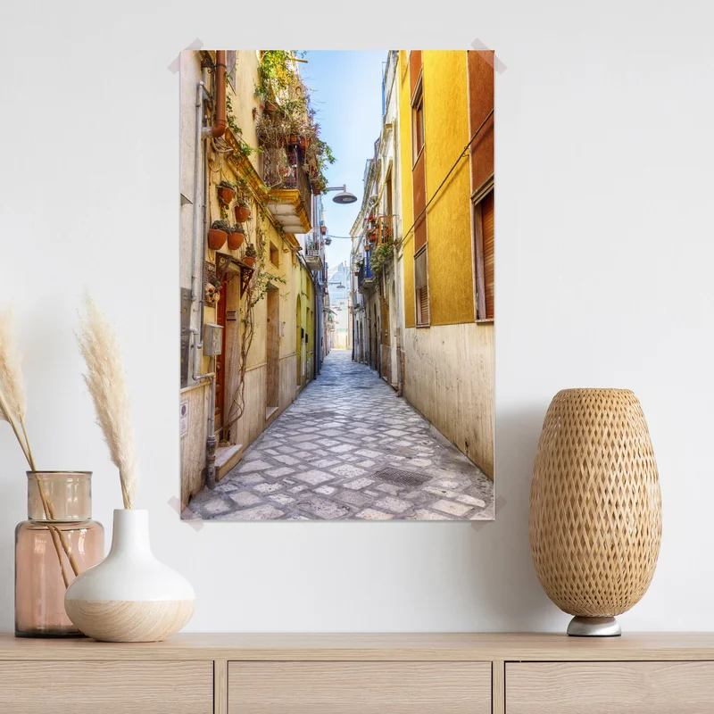 Poster sonnige gasse in Brindisi Poster sonnige gasse in Brindisi