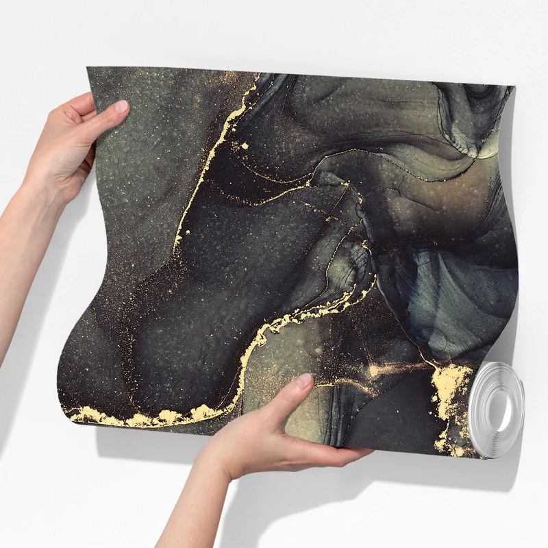 Fototapete luxuriöse abstrakte alkoholtinten-kunst mit goldenen adern Fototapete luxuriöse abstrakte alkoholtinten-kunst mit goldenen adern