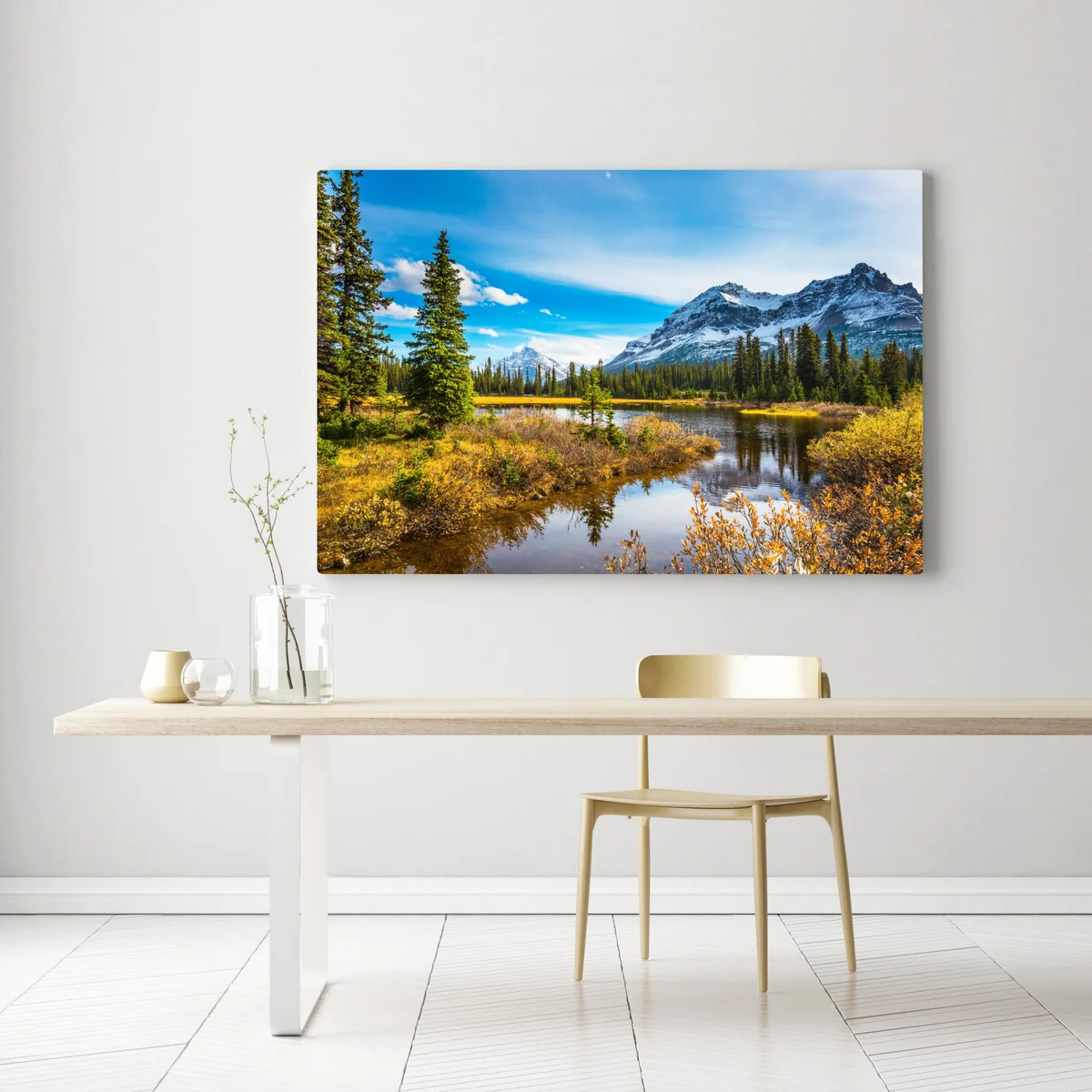 Leinwandbild Rocky Mountains uferreflexion Leinwandbild Rocky Mountains uferreflexion