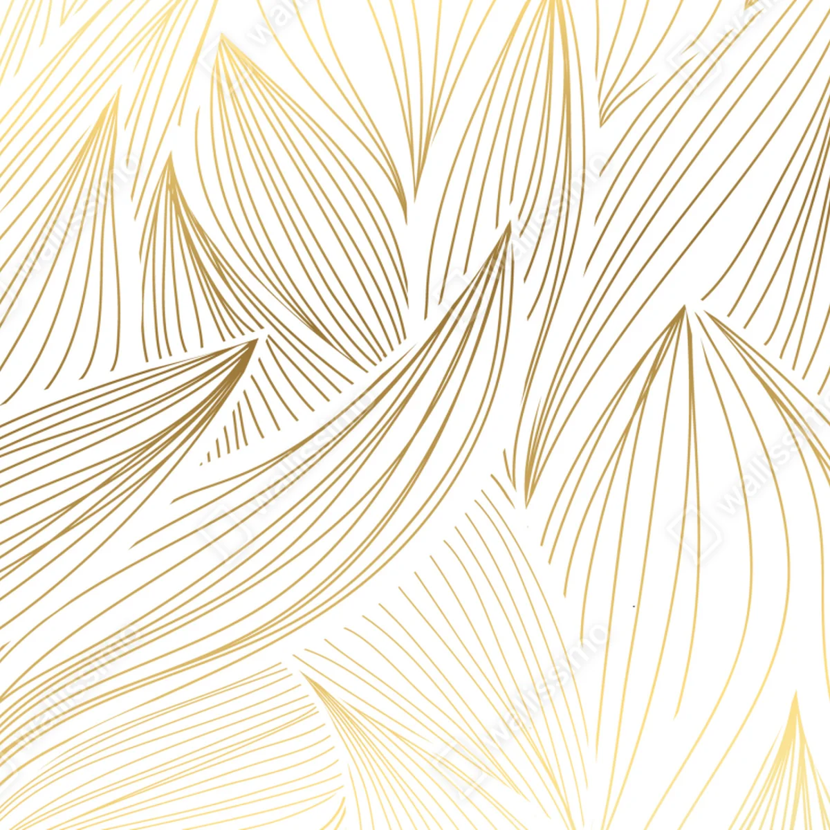 Repositionierbarer Aufkleber goldene blattlinien Repositionierbarer Aufkleber goldene blattlinien