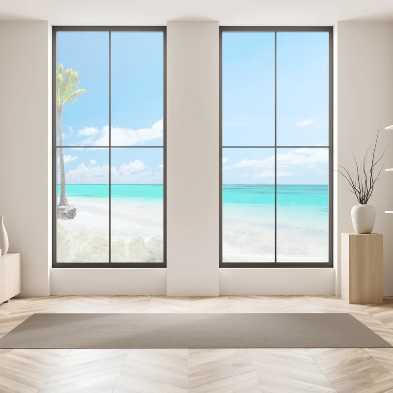 Fensteraufkleber tropisches strandpanorama in Punta Cana Fensteraufkleber tropisches strandpanorama in Punta Cana