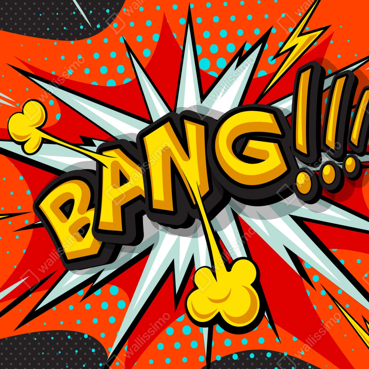 Naklejka na laptopa komiksowa eksplozja pop art Naklejka na laptopa komiksowa eksplozja pop art