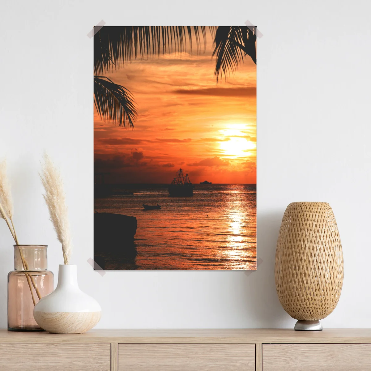 Poster tropischer sonnenuntergang am meer Poster tropischer sonnenuntergang am meer