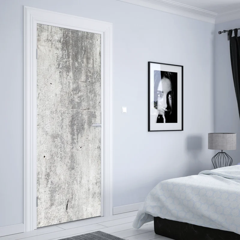 Türaufkleber rohe betonwand textur