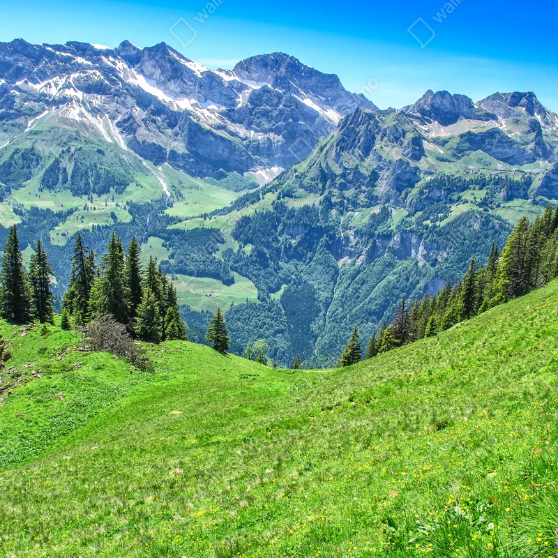 Leinwandbild alpine panorama über Engelberg, Schweiz Leinwandbild alpine panorama über Engelberg, Schweiz