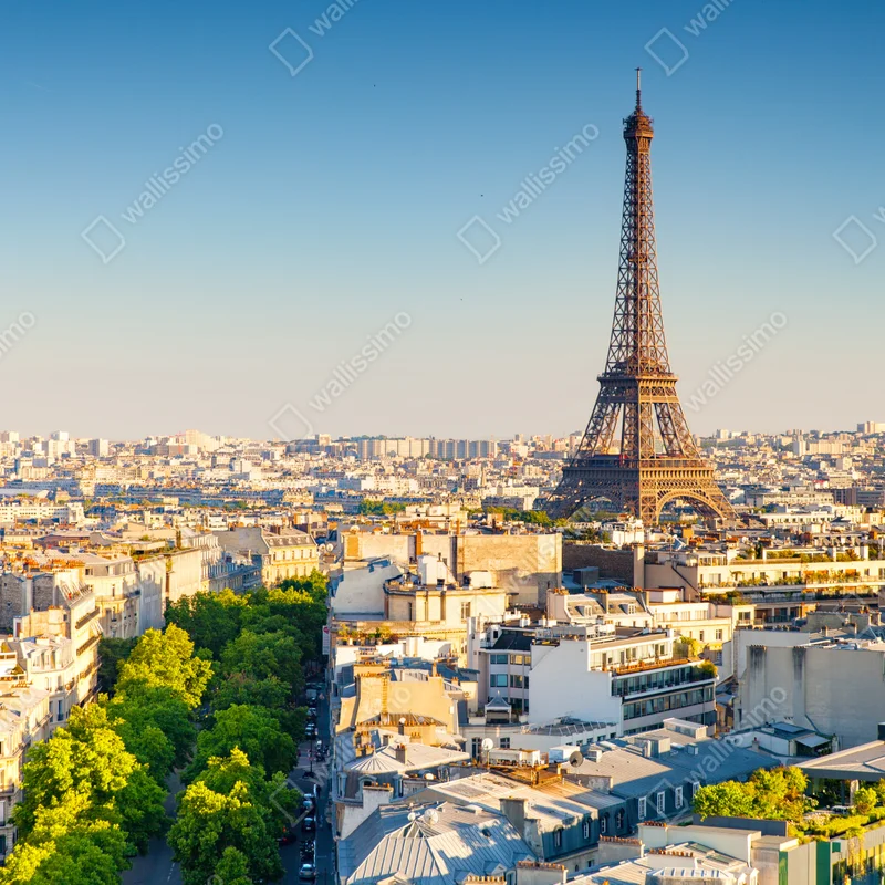 Leinwandbild Paris skyline mit dem Eiffelturm Leinwandbild Paris skyline mit dem Eiffelturm